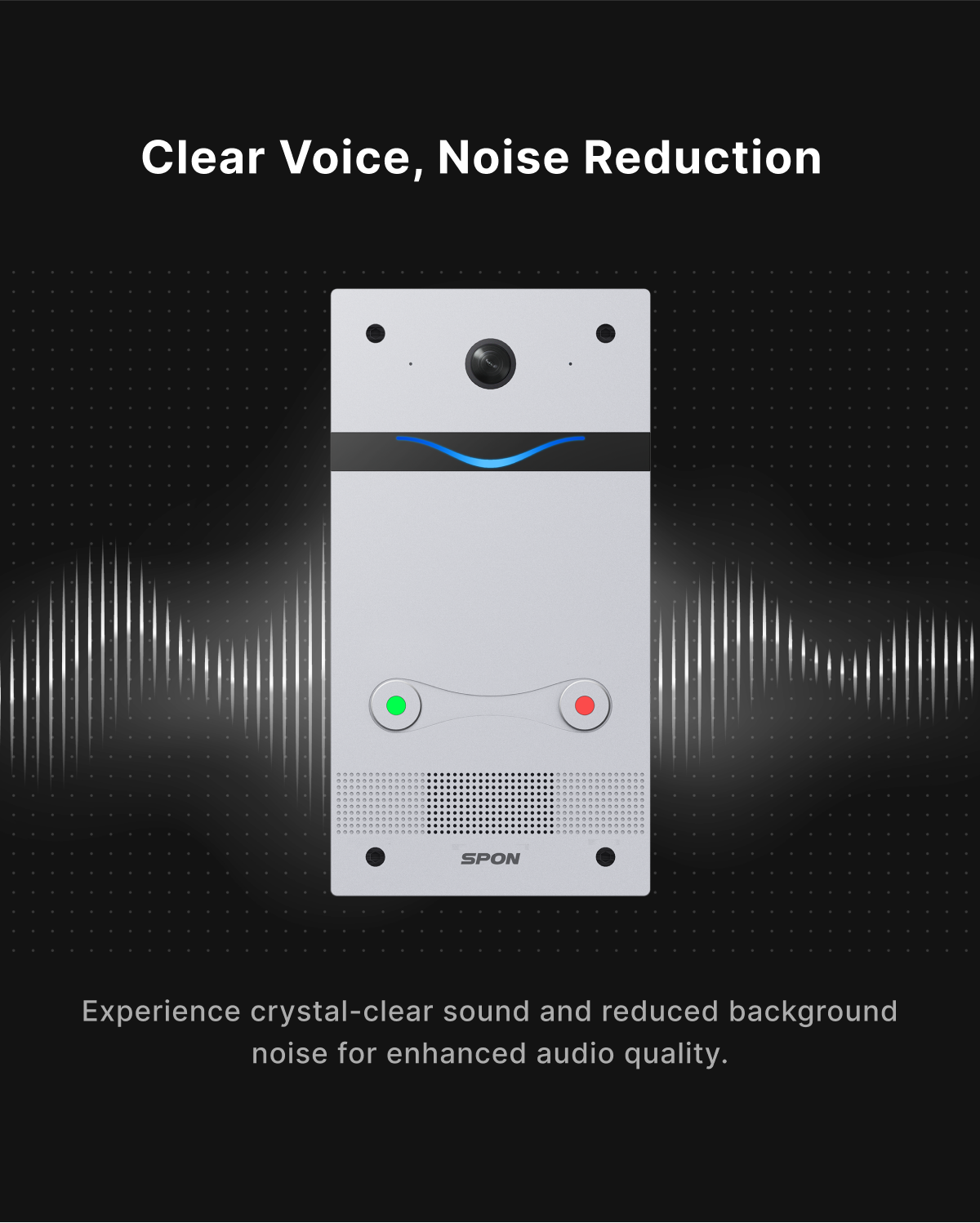 Centralized Management Independent Control Hands free Indoor Video Intercom for Intercom System, Experience crystal-clear sound and reduced background noise for enhanced audio quality
