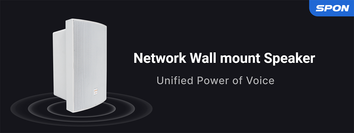 network wall mount speaker, unified power of voice 