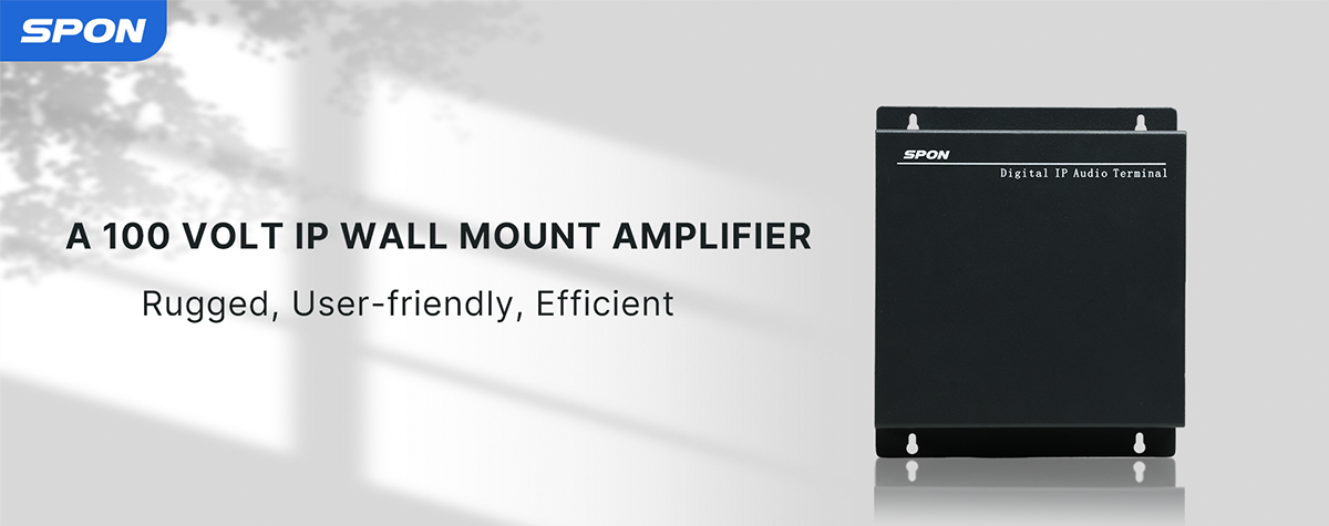 100 Volt IP wall mount amplifier