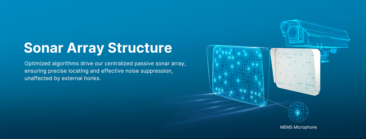 sonar array structure. noise detection