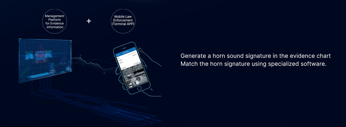 generate a horn sound signature in the evidence chart match the horn signature using specialized software