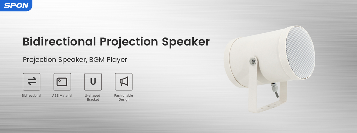 SPON bidirectional projection speaker for PA System